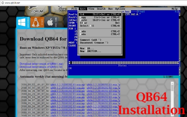 installez qb64 ide