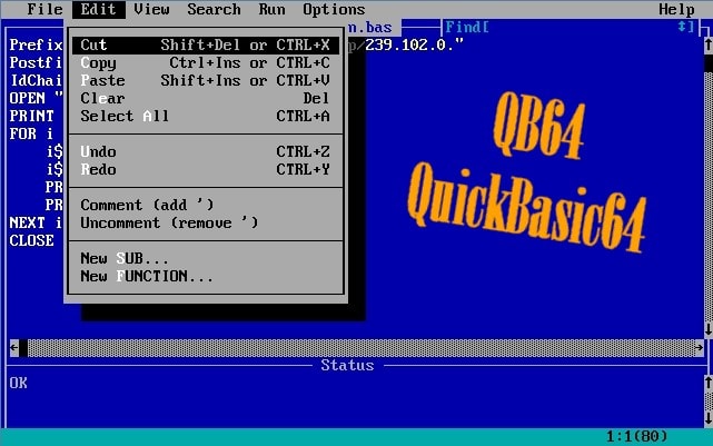 programmer en qbasic64