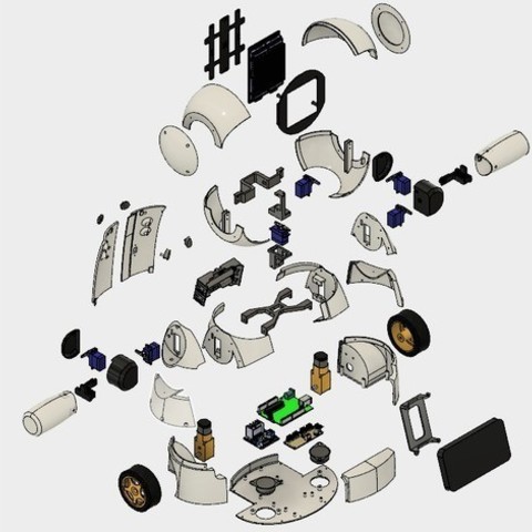 Elements imprintés du joyRobot